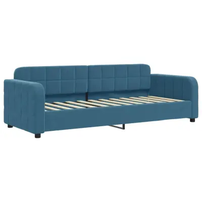 vidaXL Raztegljiva postelja modra 80x200 cm žamet