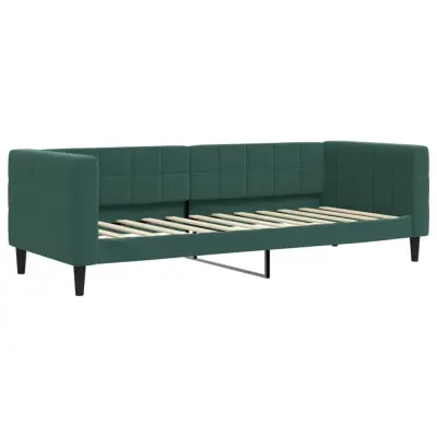 vidaXL Raztegljiva postelja temno zelena 80x200 cm žamet