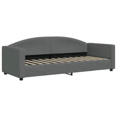 vidaXL Raztegljiva postelja temno siva 80x200 cm blago