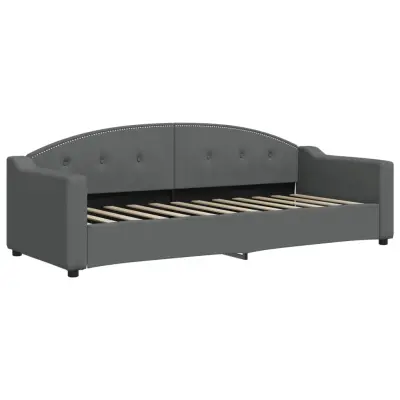 vidaXL Raztegljiva postelja temno siva 80x200 cm blago