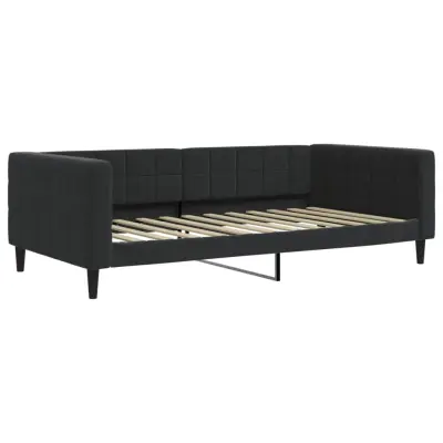 vidaXL Raztegljiva postelja črna 100x200 cm žamet