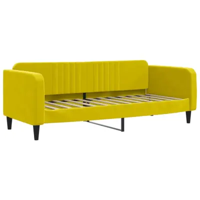 vidaXL Raztegljiva postelja rumena 80x200 cm žamet