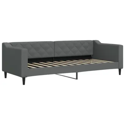 vidaXL Raztegljiva postelja temno siva 80x200 cm blago