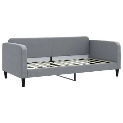 vidaXL Raztegljiva postelja svetlo siva 90x190 cm blago