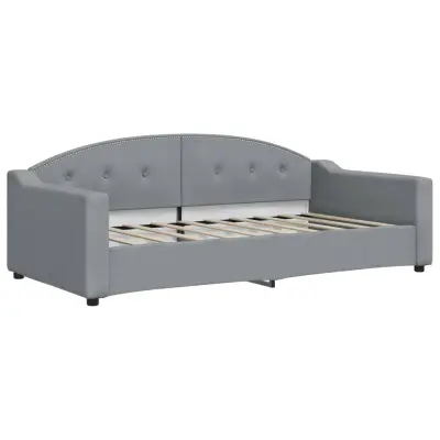 vidaXL Raztegljiva postelja svetlo siva 90x190 cm blago