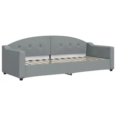 vidaXL Raztegljiva postelja svetlo siva 80x200 cm blago