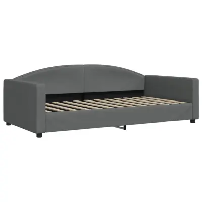 vidaXL Raztegljiva postelja temno siva 100x200 cm blago