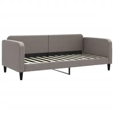 vidaXL Raztegljiva postelja taupe 90x200 cm blago