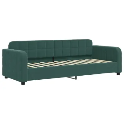 vidaXL Raztegljiva postelja temno zelena 80x200 cm žamet