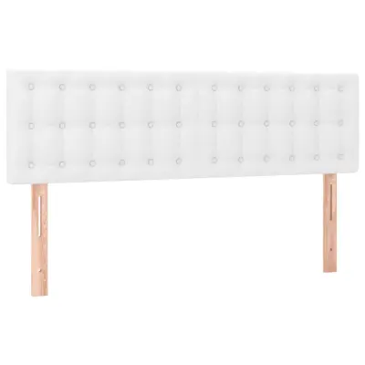 vidaXL Posteljno vzglavje 2 kosa belo 72x5x78/88 cm umetno usnje
