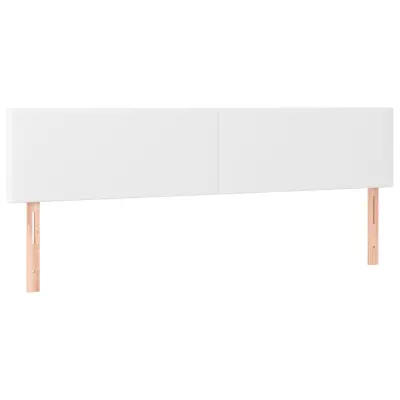 vidaXL Posteljno vzglavje 2 kosa belo 90x5x78/88 cm umetno usnje