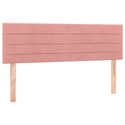vidaXL Posteljno vzglavje 2 kosa roza 72x5x78/88 cm žamet
