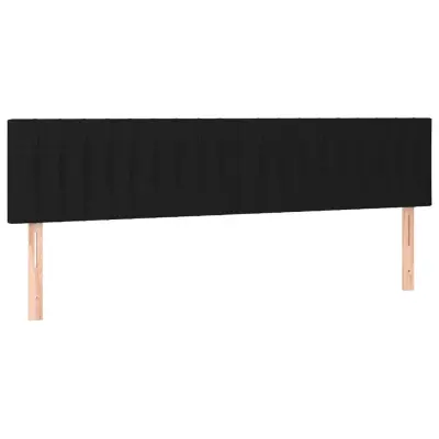 vidaXL Posteljno vzglavje 2 kosa črno 90x5x78/88 cm blago