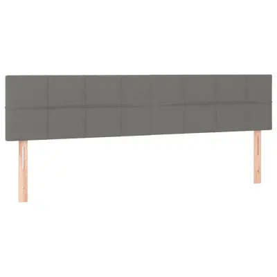 vidaXL Posteljno vzglavje 2 kosa temno siv 80x5x78/88 cm blago