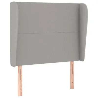vidaXL Vzglavje z ušesi svetlo sivo 83x23x118/128 cm blago