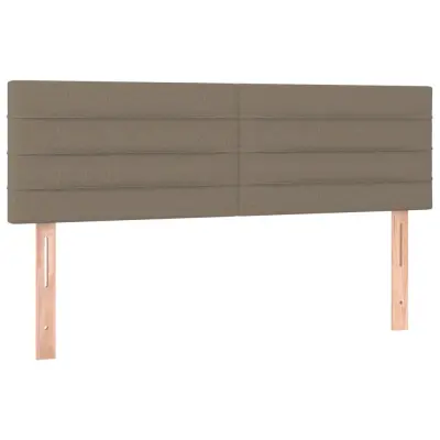 vidaXL Posteljno vzglavje 2 kosa taupe 72x5x78/88 cm blago