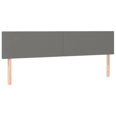 vidaXL Posteljno vzglavje 2 kosa temno siv 80x5x78/88 cm blago