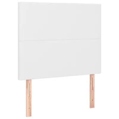 vidaXL Posteljno vzglavje 2 kosa belo 90x5x78/88 cm umetno usnje