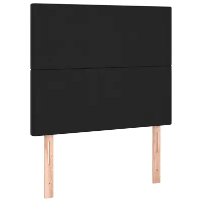 vidaXL Posteljno vzglavje 2 kosa črno 90x5x78/88 cm umetno usnje