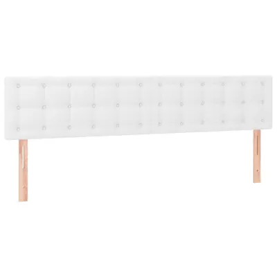 vidaXL Posteljno vzglavje 2 kosa belo 90x5x78/88 cm umetno usnje