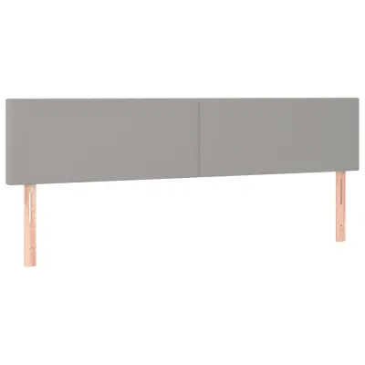 vidaXL Posteljno vzglavje 2 kosa svetlo sivo 80x5x78/88 cm blago