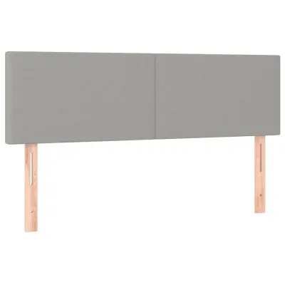 vidaXL Posteljno vzglavje 2 kosa svetlo sivo 72x5x78/88 cm blago