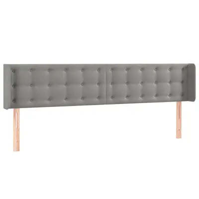 vidaXL Vzglavje z ušesi svetlo sivo 183x16x78/88 cm žamet
