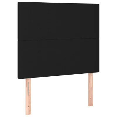 vidaXL Posteljno vzglavje 2 kosa črno 80x5x78/88 cm blago