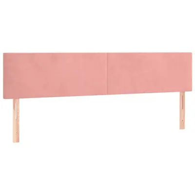 vidaXL Posteljno vzglavje 2 kosa roza 100x5x78/88 cm žamet