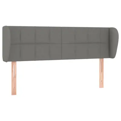 vidaXL Vzglavje z ušesi temno sivo 147x23x78/88 cm blago