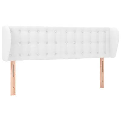 vidaXL Vzglavje z ušesi belo 147x23x78/88 cm umetno usnje