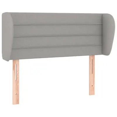 vidaXL Vzglavje z ušesi svetlo sivo 93x23x78/88 cm blago