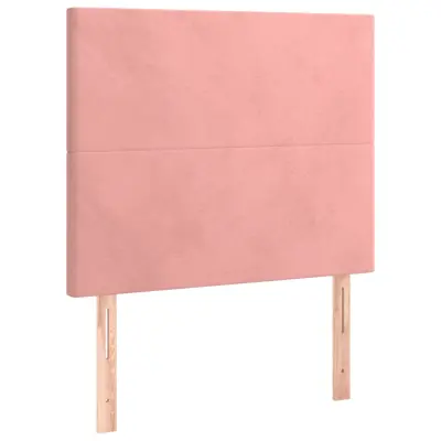 vidaXL Posteljno vzglavje 2 kosa roza 100x5x78/88 cm žamet