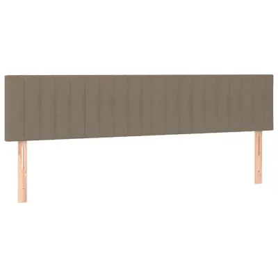 vidaXL Posteljno vzglavje 2 kosa taupe 90x5x78/88 cm blago