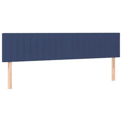 vidaXL Posteljno vzglavje 2 kosa modro 90x5x78/88 cm blago