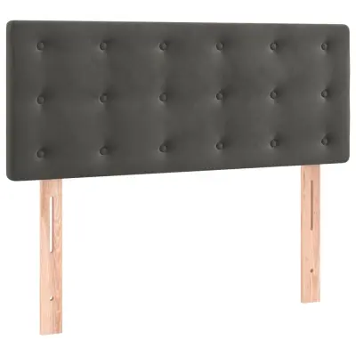 vidaXL Posteljno vzglavje temno sivo 100x5x78/88 cm žamet