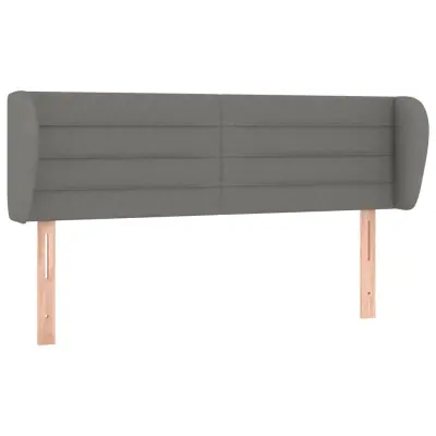 vidaXL Vzglavje z ušesi temno sivo 147x23x78/88 cm blago