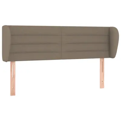 vidaXL Vzglavje z ušesi taupe 147x23x78/88 cm blago