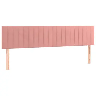 vidaXL Posteljno vzglavje 2 kosa roza 80x5x78/88 cm žamet