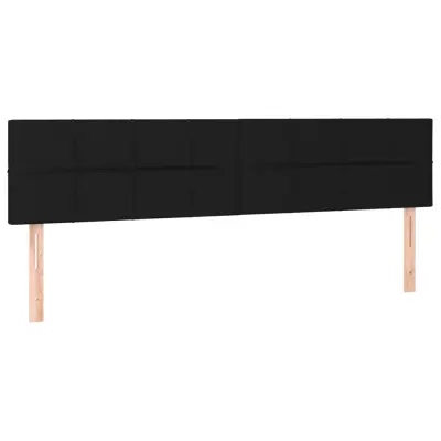 vidaXL Posteljno vzglavje 2 kosa črno 90x5x78/88 cm blago