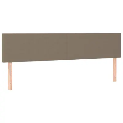 vidaXL Posteljno vzglavje 2 kosa taupe 90x5x78/88 cm blago