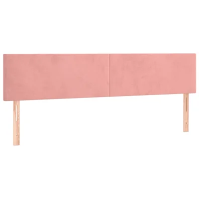 vidaXL Posteljno vzglavje 2 kosa roza 80x5x78/88 cm žamet