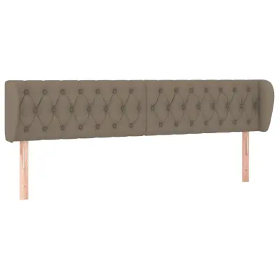 vidaXL Vzglavje z ušesi taupe 183x23x78/88 cm blago