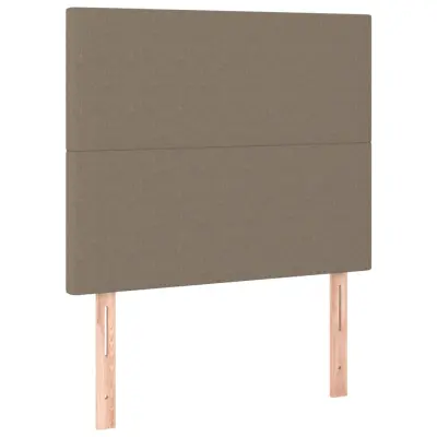 vidaXL Posteljno vzglavje 2 kosa taupe 90x5x78/88 cm blago
