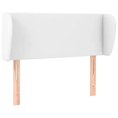 vidaXL Vzglavje z ušesi belo 93x23x78/88 cm umetno usnje