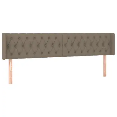 vidaXL Vzglavje z ušesi taupe 183x16x78/88 cm blago