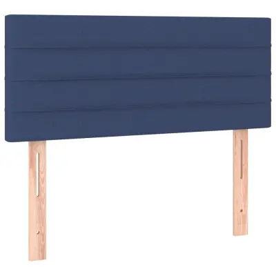 vidaXL Posteljno vzglavje modro 80x5x78/88 cm blago