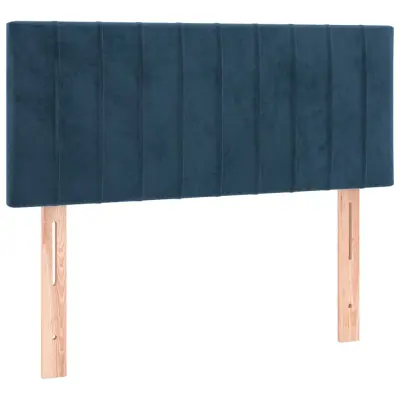vidaXL Posteljno vzglavje temno modro 100x5x78/88 cm žamet