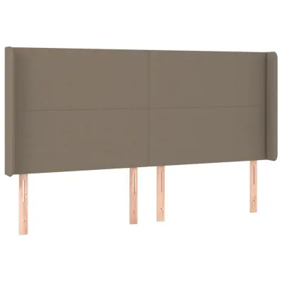 vidaXL Vzglavje z ušesi taupe 183x16x118/128 cm blago