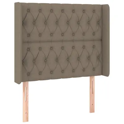 vidaXL Vzglavje z ušesi taupe 103x16x118/128 cm blago